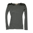 thumbnail image 3 of Musuos Women Spring Fall Basic T-shirt Long Sleeve Crew Neck Striped Slim Fit Tops for Casual Daily, 3 of 5