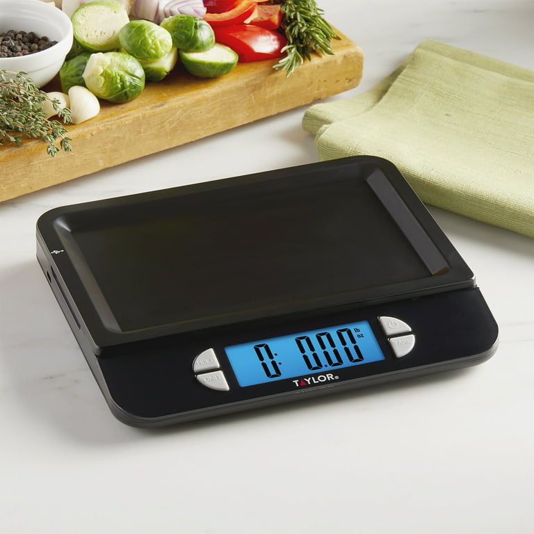 Taylor Glass Digital Kitchen Scale Black, 11 lb.