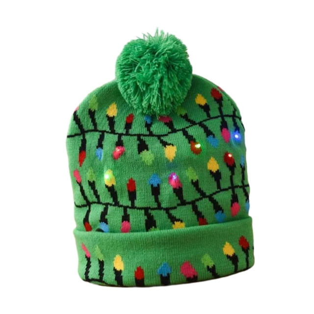 Gorro de Navidad Gorro de Punto Informal Gorro de suéter para Interior y Exterior Año Nuevo linternas Yuyangstore Gorro de invierno
