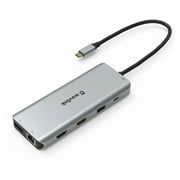 Wavlink USB C Docking Station, UHB for Windows/Mac Triple Display Type-C Adapter, 2x HDMI&Display Port, 87W PD3.0 Charging, Ethernet, MicroSD&SD Card Reader, 3.5mm Audio Jack, 3USB 3.0&USB2.0, 13-in-1