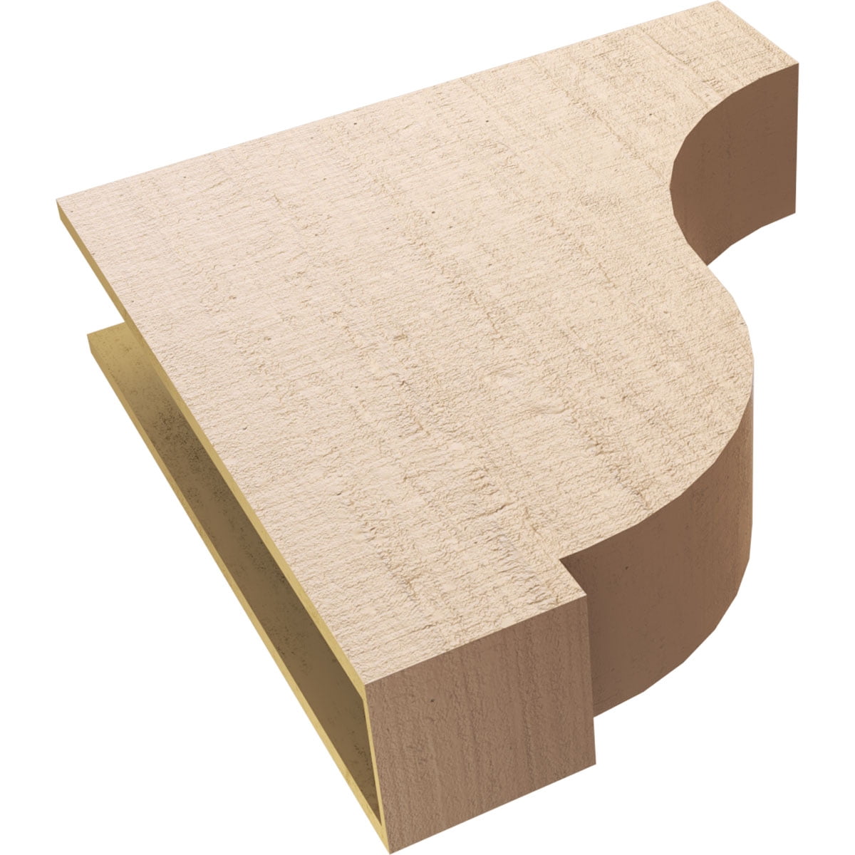 8"W x 32"D x 32"H Thin Van Buren Rough Cedar Woodgrain TimberThane Corbel, Primed Tan