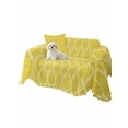 thumbnail image 2 of Yellow Morocco Couch Cover for 2 Cushion Couch, Bohemia Nation Abstract Geometric Motifs Washable Love Seat Sofa Covers Slipcover, Throw Sofa Covers for Pets, Furniture Protector 71"x102", 2 of 9