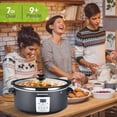thumbnail image 3 of 7QT Electric Slow Cooker With 280w, Digital 20h Timer & 3-Level Heat Cookers For Kitchen, Oval Ceramic Inner Pot For Family Dinners, Home Essentials, 3 of 8