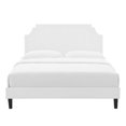 thumbnail image 6 of Modway Sienna Performance Velvet Twin Platform Bed in White, 6 of 10