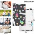 thumbnail image 3 of SKYSONIC Rainbow Baseball Gear Patterned Hand Towels 2 PCS, Cotton Bath Towel for Drying Face Hands Body ,Absorbent Lightweight Towels for Bathroom Ktichen Travel Gym, 16"x28", 3 of 7