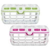Munchkin Deluxe Dishwasher Basket, 2 Pack, Green/Pink