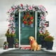 thumbnail image 4 of Adornos navideños, adornos para árbol de Navidad, ratán blanco flocado decorativo para puerta, escalera, pasamanos, ramas de pino, ratán de imitación., 4 of 9