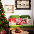 thumbnail image 4 of 5 fundas de almohada navideñas de 45 x 45 cm, de lino y algodón, decorativas, con forma de copo de nieve, para sofá, para recuerdo navideño del hogar, 4 of 5
