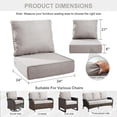 thumbnail image 5 of Bellefurn Outdoor Deep Seat Cushion 24 X 24 X 6 inch for Patio Furniture,Outdoor Chair Cushions Waterproof & Fade Resistant Patio Furniture Cushions for Wicker Chair, Sofa, Couch, 5 of 12