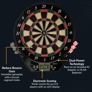 Hathaway Outlaw Free Standing Dartboard & Cabinet Set - Cherry Finish