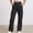 Black, variant on Trendfront Girls Cargo Pants Elastic Waist Drawstring Sweatpants Comfortable Utility Style Performance Kids Long Trousers Age 3-14Y