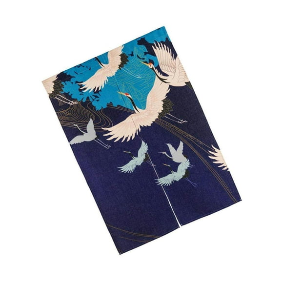 Rideau Suspendu de Porte Noren Japonais Demi-Rideau Tapisserie Japonaise Rideau de Porte Séparateur de Pièce Tapisserie Déco Grue S