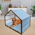 thumbnail image 2 of Winter Pet House, Little Snowflakes Falling from the Sky December New Year`s Eve Blizzard, Outdoor & Indoor Portable Dog Kennel with Pillow and Cover, 5 Sizes, Blue White, by Ambesonne, 2 of 4