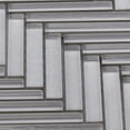thumbnail image 4 of Sample - Taupe Gray Cold Spray Crystal Glass Herringbone Mosaic Tile Kitchen Backsplash, 4 of 6