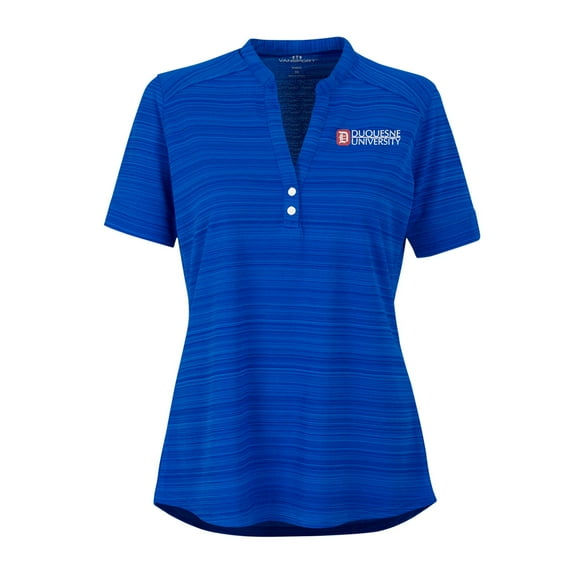 Women's Royal Duquesne Dukes Strata Textured Henley Shirt
