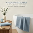 thumbnail image 4 of Unique Bargains Soft Absorbent Cotton Waffle Bath Towel Blue/Yellow 71"x35", 4 of 7