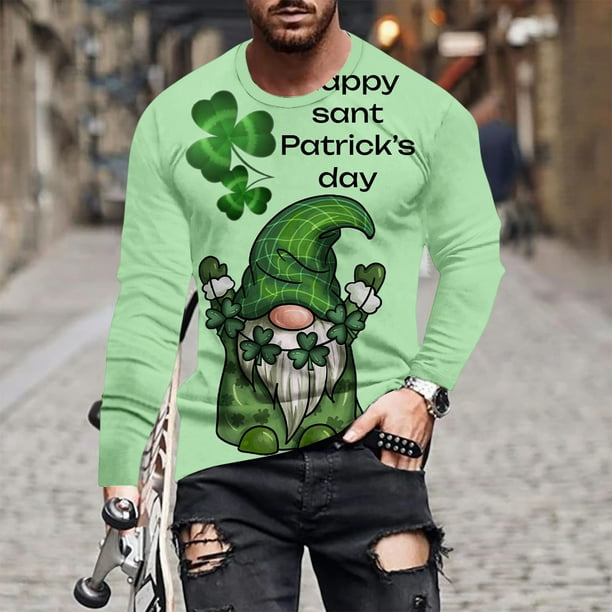 Ceisia Fashion Mens Graphic Printed Round Neck Gift Long Sleeve Casual Fashion Daily Wear Tee Tops