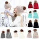 thumbnail image 5 of Outdoor ladies winter thermal knitted wool twist ski cap (white)1 pieces, 5 of 5
