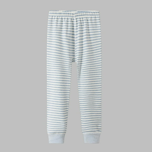 Piuwrlz Winter Fleece Pants Kids Girls Boys Long Thick Plush Sweatpants Velvet Stripe Blue Size 11 Years