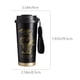 thumbnail image 3 of Taza de aislamiento de acero inoxidable 304 con pajita, portátil, de alto color, taza para caminar Suzuran, taza de regalo, tazas de café con aislamiento, taza de café portátil de acero inoxidable, 3 of 6