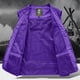 thumbnail image 4 of Ceisia Men's Loose Fit Outdoor Utility Vest Multi-Pocket Breathable Mesh Lining V-Neck Fishing Hiking Volunteer Waistcoat Gifts Purple 3X, 4 of 6