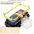 thumbnail image 3 of for iPhone 16 Pro Rugged Case with Camera Lens Sliding Cover, Screen Protector [Built-in Kickstand] [Military-Grade Triple-Layers Protection] Heavy Duty Full Body Shockproof Phone Case, Yellow, 3 of 7