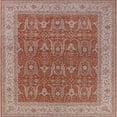 thumbnail image 1 of Ahgly Company Indoor Square Mid-Century Modern Khaki Rose Pink Oriental Area Rugs, 6' Square, 1 of 6