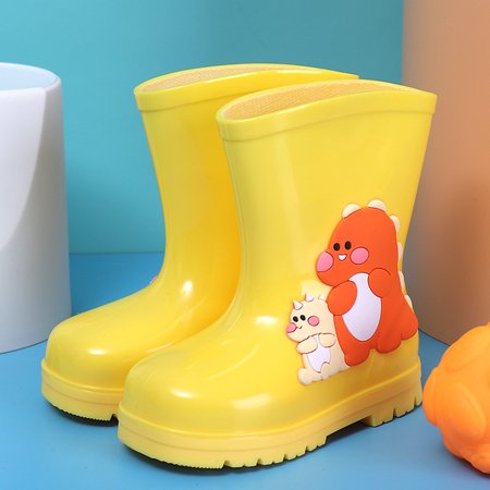 

Cathalem Girly Boots for Girls Children Waterproof Rain Boots Comfortable Wrapped Cartoon Children Rain Shoes Boots Girl Size 7 Shoes Yellow 17.00