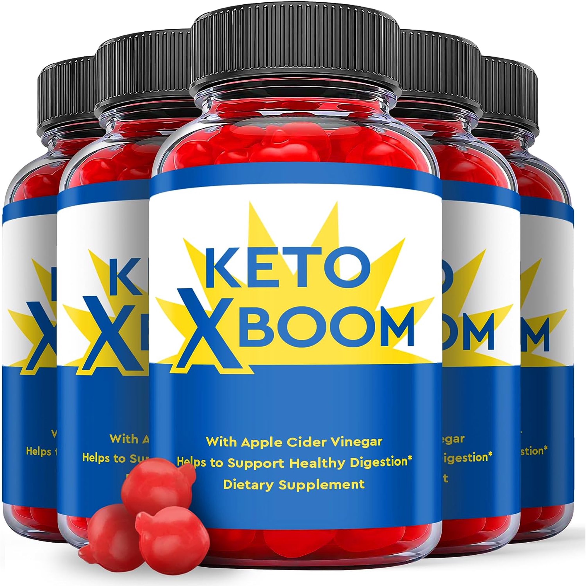 (5 Pack) Keto XBoom Keto ACV Gummies - Apple Cider Vinegar Supplement for Weight Loss - Energy & Focus Boosting Dietary Supplements for Weight Management & Metabolism - Fat Burn - 300 Gummies