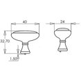 thumbnail image 2 of Richelieu BP79040180 1-9/16" Oval Cabinet Knob - Nickel, 2 of 2