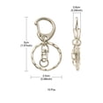 thumbnail image 4 of 10Pcs Alloy Keychain Clasp Findings with Alloy Swivel Clasp and Iron Rings Platinum 50mm, 4 of 6