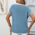 thumbnail image 5 of Besolor Womens Summer Cap Sleeve Knit Tops Casual Sleeveless Sweater Vest Crew Neck Trendy Tank Top, 5 of 9