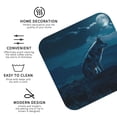 thumbnail image 4 of Fuzoiu Lonely Night Wolf Print Leather Coasters Set,Drink Coasters Set of 6,for Tabletop Protection, Durable PVC Coasters,Home Décor and Housewarming Gift,Square, 4 of 7
