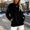 Black, variant on Women's Oversized Long Sleeve Crewneck Fuzzy Knit Warm Sweaters Fall Winter Pullover Sweater Tops with Side Pockets Women Soft Lightweight Shirts Daily Office Work Travel Outfits, Brick Red S