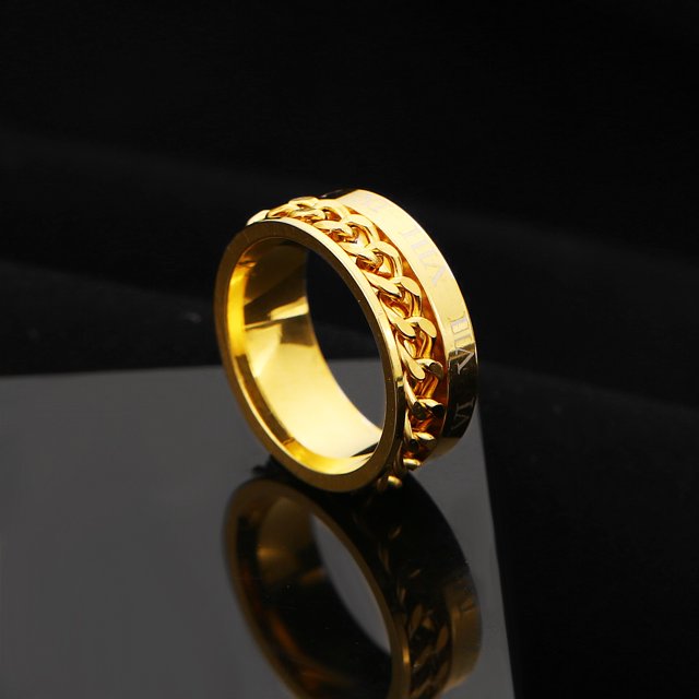 Nuevo anillo de pareja giratorio de acero inoxidable genial, cadena giratoria de alta calidad, anillos giratorios para mujer, hombre, joyería Punk, regalo de fiesta Tan Jianjun unisex
