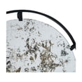 thumbnail image 3 of Industrial Round Mirror - Antiqued Metal Frame - 31.5" Dia - Black Accent Decor, 3 of 9