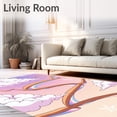 thumbnail image 2 of ODIKA 4'x6' Machine Washable Non-Slip Area Rug, Dreamy Cloud Bridge Anime Floor with Fantasy Vibes High Traffic Rug with Pad, Pink, 700249, 2 of 8