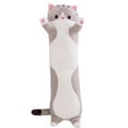 thumbnail image 1 of 70cm Figura de gato durmiendo suave, almohada, Animal relleno, muñeca, juguete de peluche cilíndrico largo para niños, 1 of 5