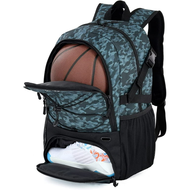 Wolt | Basketball Backpack Large Sports Bag with Separate Ball Holder & Shoes Compartment, Best for Basketball, Soccer, Volleyball, Swim, Gym, Travel