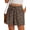 Bm 05 Leopard Print Khak, variant on Athleisure Shorts for Women Summer Casual Elastic High Waisted Wide Leg Shorts Pull On Short with Pockets S-2XL