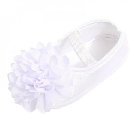 

Praeter 1Pair Cute Autumn Baby Girl Shallow Princess Shoes Newborn Flower Satin Shoes Soft Sole Toddler Infant Shoes First Walker White 12