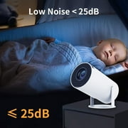Mini Projector, 180 Degree Rotation Smart Portable Projector Support Wifi6 & Bluetooth, Automatic Correction, Compatible With Laptops/PC/Phones, Suitable for Home Theater, 40 to 130