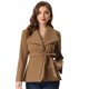 thumbnail image 1 of Abrigo con Solapa para Mujer Abrigo con Bolsillos y Cinturón Abrigo Abotonado de Invierno  marrón M, 1 of 5