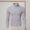 thumbnail image 4 of Spring Autumn Men Fitness Top Slim Fit High Collar Stretchy Long Sleeves Solid Color Pullover Fitness Sport Top Winter Bottoming Clothes, 4 of 8