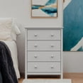 thumbnail image 3 of Solid Wood 4-Drawer Dresser – Pine Chest for Bedroom Clothes Storage – Modern Design, Easy Assembly, 3 of 10