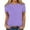 Purple, variant on Women's T Shirt Summer Dressy Casual Crew Neck Short Sleeve Casual Tops Business Fit Solid Color Basic Tee (M, Green)