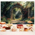 thumbnail image 5 of Flowers Forest Photography Backdrop Spring Wedding Party Backdrop Outdoor Garden Path Green Leaves Rose Natural Background Decoration Birthday Bridal Shower Photo Studio Props,5X3ft, 5 of 5