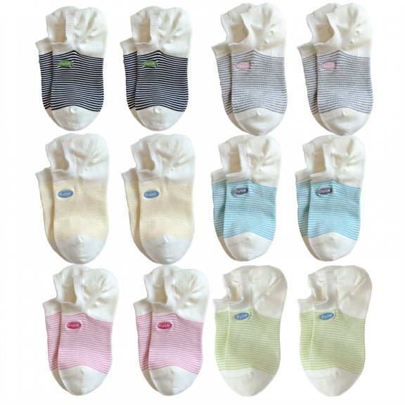 TELOLY 6Pairs Ankle Socks for Women,100%Cotton Womens Ankle Socks Size 7-9,Ladies Socks