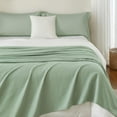 thumbnail image 2 of PHF Ultra Soft Waffle Weave Blanket Queen Size for Bed, Lightweight and Breathable Blanket, Perfect for Hot Sleepers, 90"x 90", Sage Green, 2 of 8