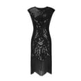 thumbnail image 4 of Alkepwun Sexy Dresses for Women Round Neck Sleeveless Sequined Fringe Mini-Dress Latin Dance Dresses Club Night Out Dress, Cocktail Dresses for Women, 4 of 5